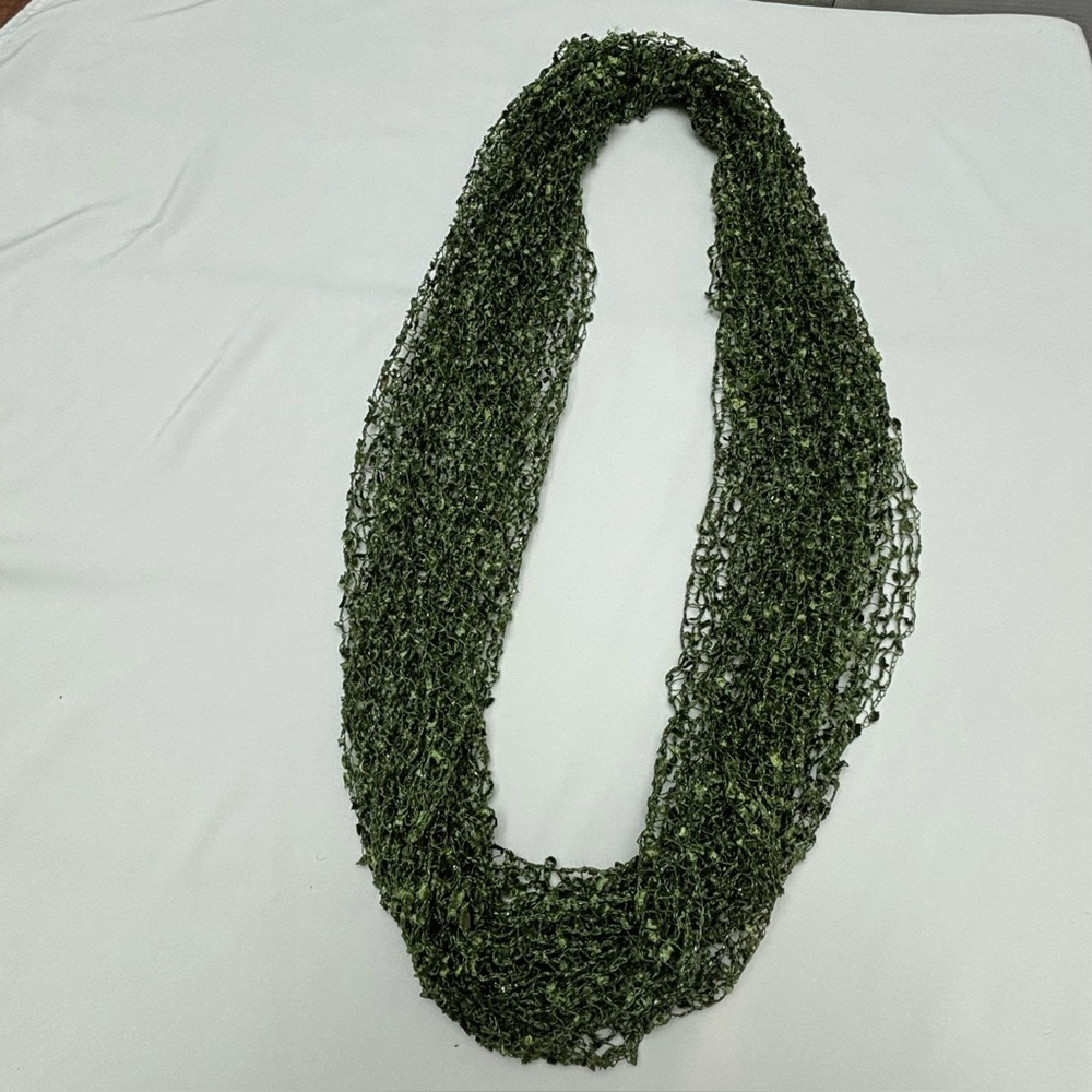 New Green Knit Infinity Scarf